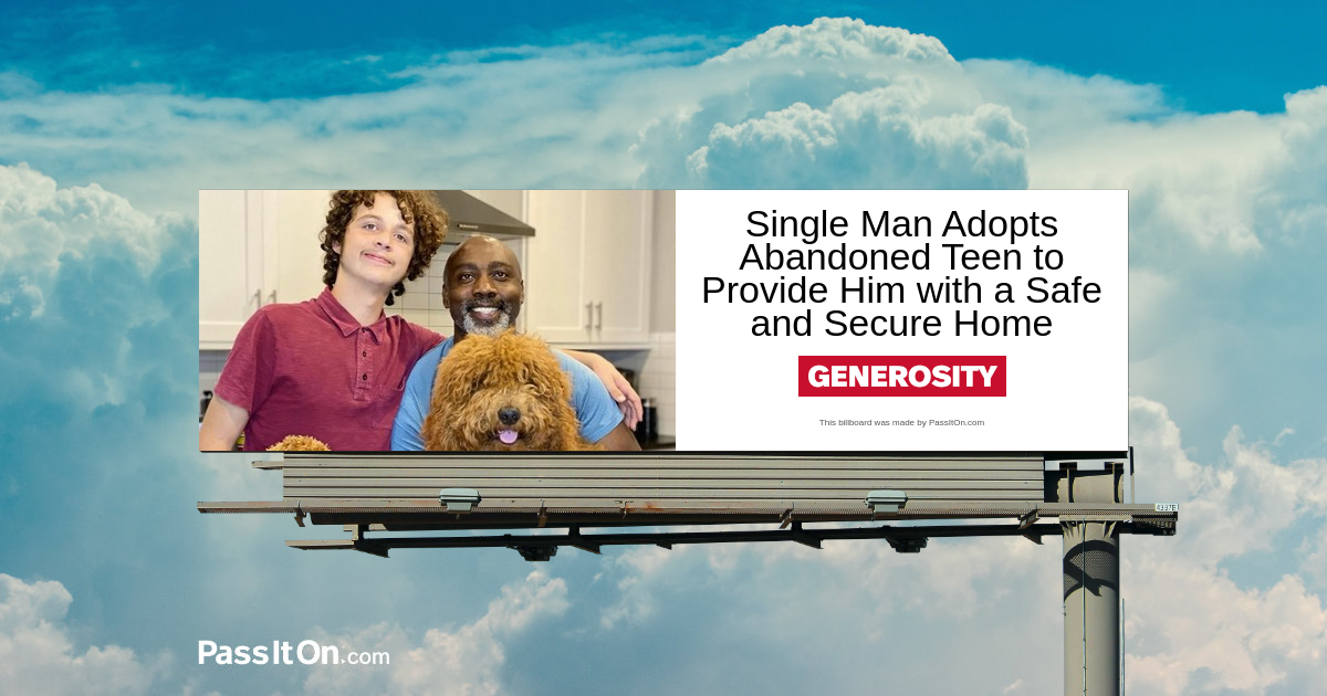 Single Man Who Experienced Childhood Homelessness Adopts Abandoned Teen to Give Him a Safe, Secure Home  