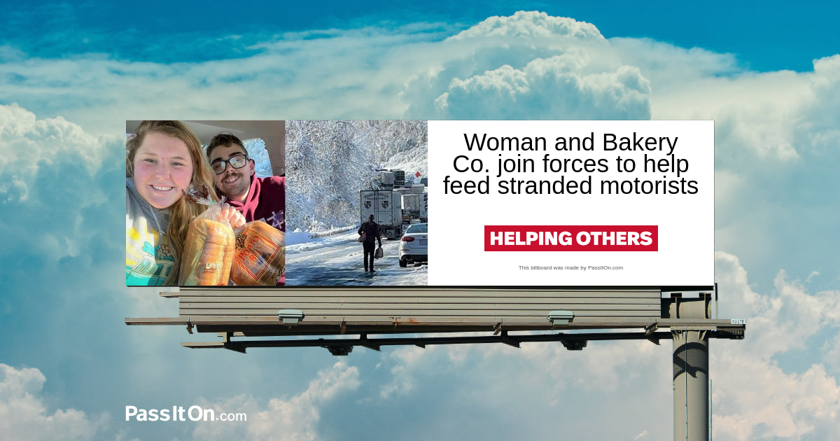 Woman and Bakery Co. Join Forces to Help Feed Stranded Motorists  