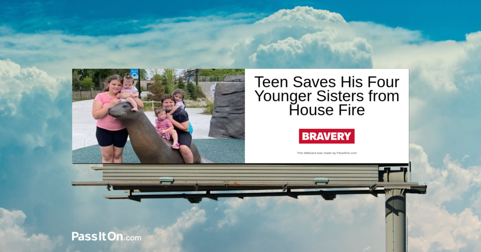 Teen Saves His Four Younger Sisters from House Fire 