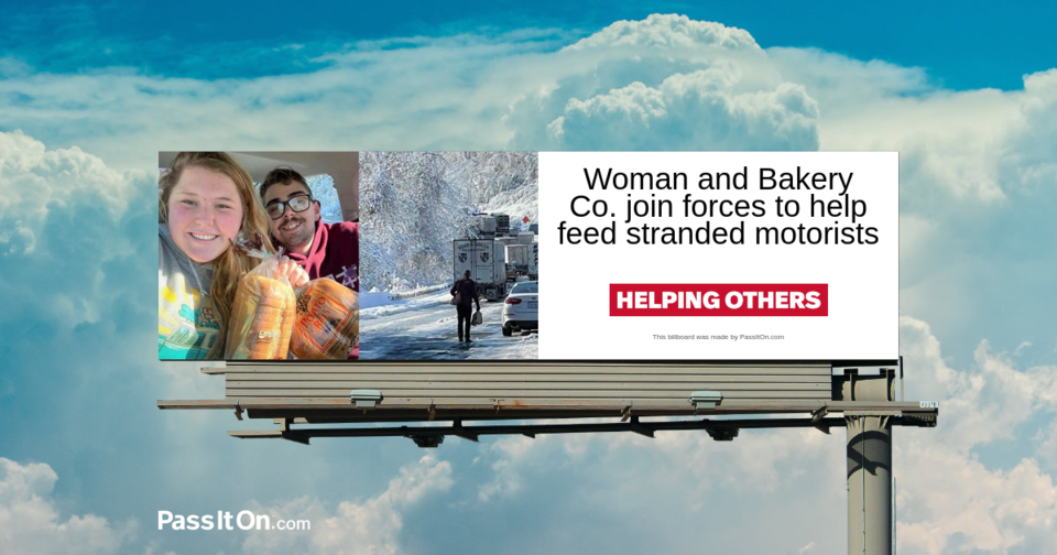 Woman and Bakery Co. Join Forces to Help Feed Stranded Motorists  