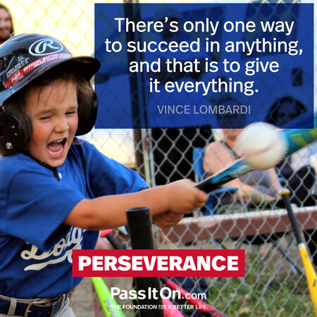 There's only one way to succeed in anything, and that is to give it everything. #<Author:0x00007fad6a132940>