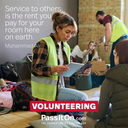 Service to others is the rent you pay for your room here on earth. #<Author:0x00007f6b2f3eb1a0>