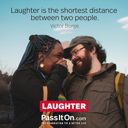 Laughter is the shortest distance between two people. #<Author:0x00007fadff5fa640>