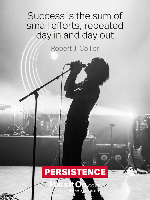Success is the sum of small efforts, repeated day in and day out. #<Author:0x00007f6b2e4b9c40>