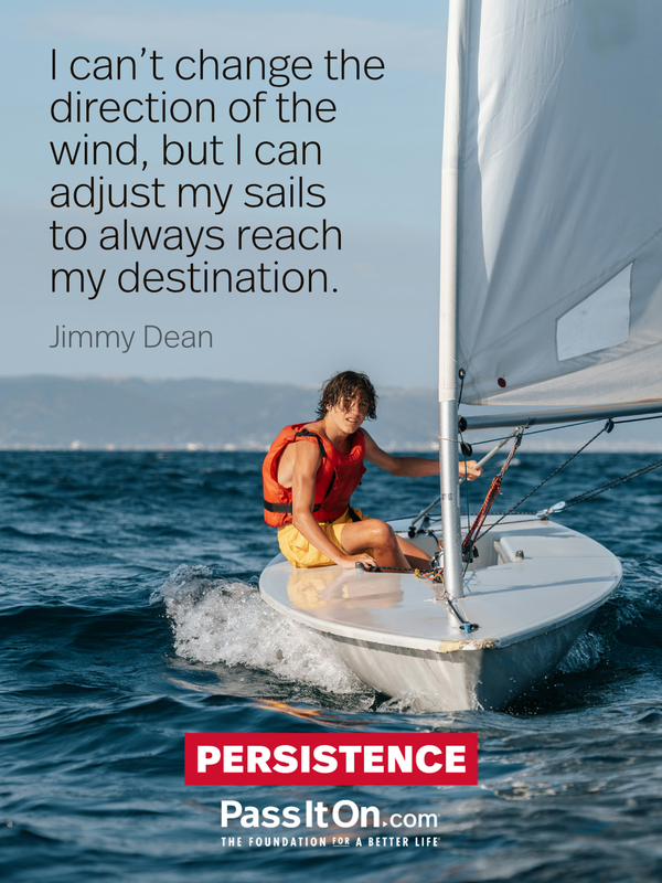 I can't change the direction of the wind, but I can adjust my sails to always reach my destination. #<Author:0x00007f6b2e4bd5c0>