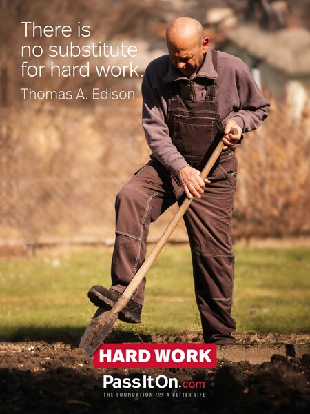 There is no substitute for hard work. #<Author:0x00007f6b2fb10020>