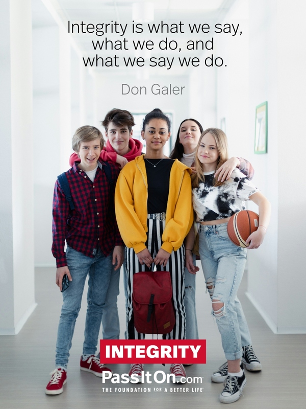 Integrity is what we say, what we do, and what we say we do. #<Author:0x00007fa3ea513980>