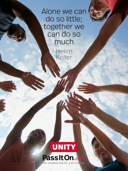 Alone we can do so little; together we can do so much. #<Author:0x000078820e51ec40>