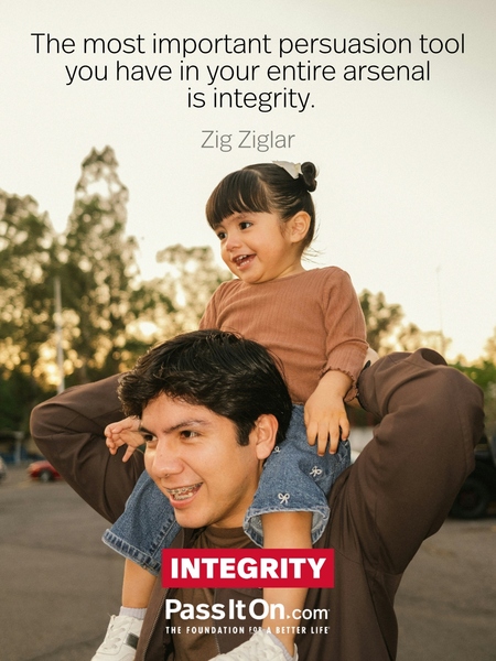 The most important persuasion tool you have in your entire arsenal is integrity. #<Author:0x00007fa3eab01e00>