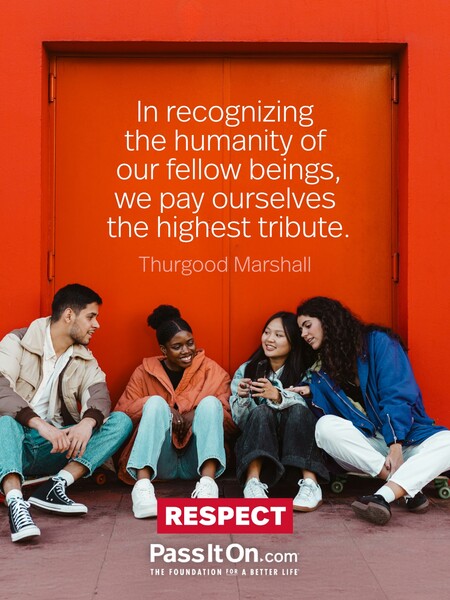 In recognizing the humanity of our fellow beings, we pay ourselves the highest tribute. #<Author:0x00007f6b2f46d0d8>