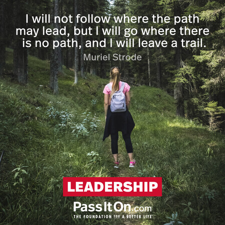 I will not follow where the path may lead, but I will go where there is no path, and I will leave a trail. #<Author:0x00007f6b2e4a0290>