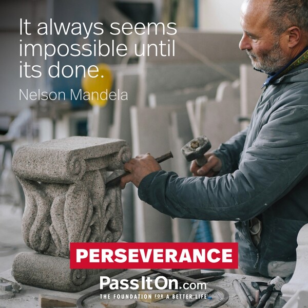 It always seems impossible until its done. #<Author:0x00007f6b2f409ec0>