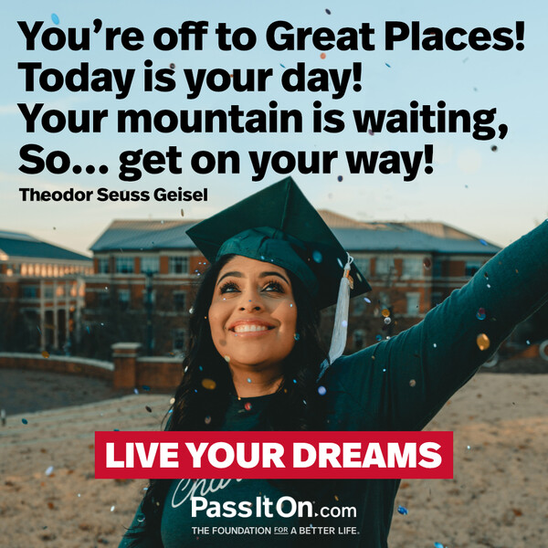 You're off to Great Places!
Today is your day!
Your mountain is waiting,
So... get on your way! #<Author:0x00007f6b2f470a08>