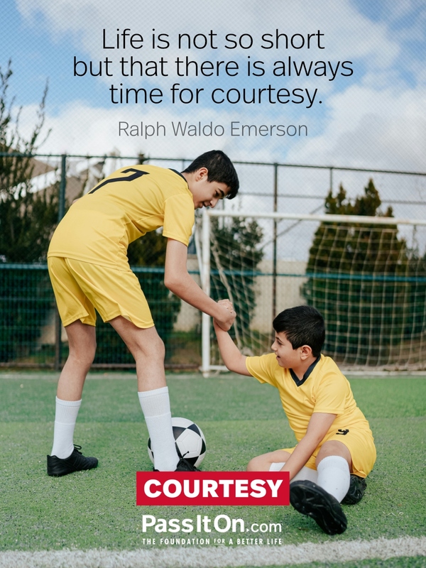 Life is not so short but that there is always time for courtesy. #<Author:0x00007f6b2fd7dfd8>