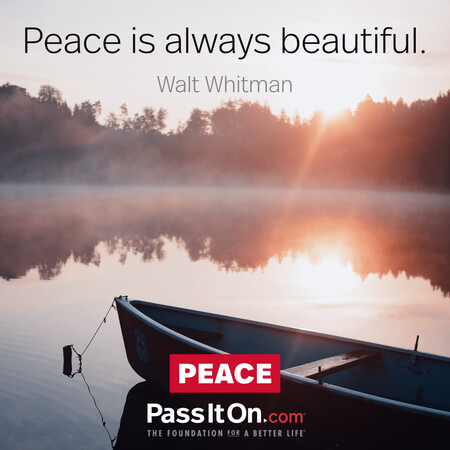 Peace is always beautiful. #<Author:0x00007fad6a1c99d0>