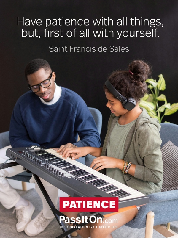 Have patience with all things, but, first of all with yourself. #<Author:0x00007f6b2e4ad0d0>
