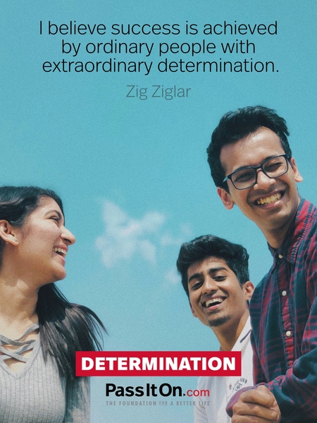 I believe success is achieved by ordinary people with extraordinary determination. #<Author:0x000078820e752a98>