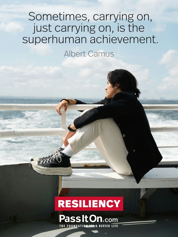 Sometimes, carrying on, just carrying on, is the superhuman achievement. #<Author:0x00007f6b2f4b1a58>