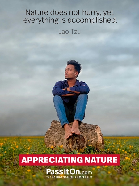 Nature does not hurry, yet everything is accomplished. #<Author:0x00007bf7a6eb0a18>