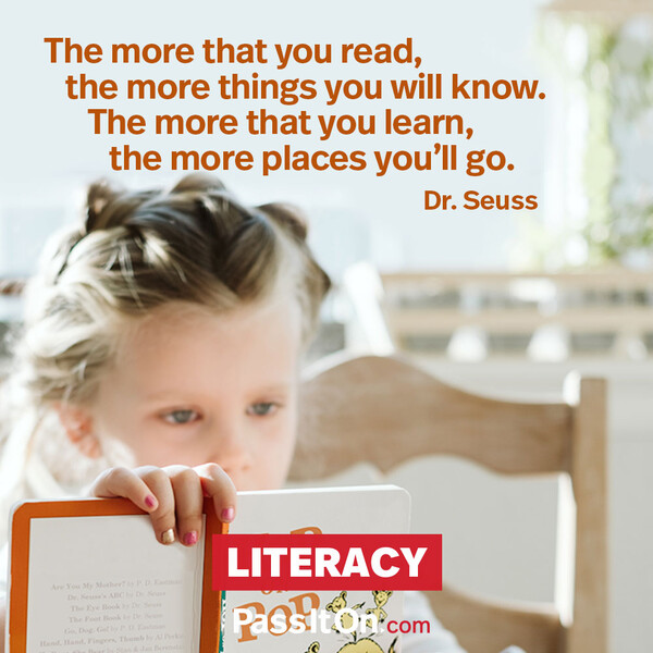 The more that you read, the more things you will know. The more that you learn, the more places you'll go. #<Author:0x00007f6b2e4aa650>