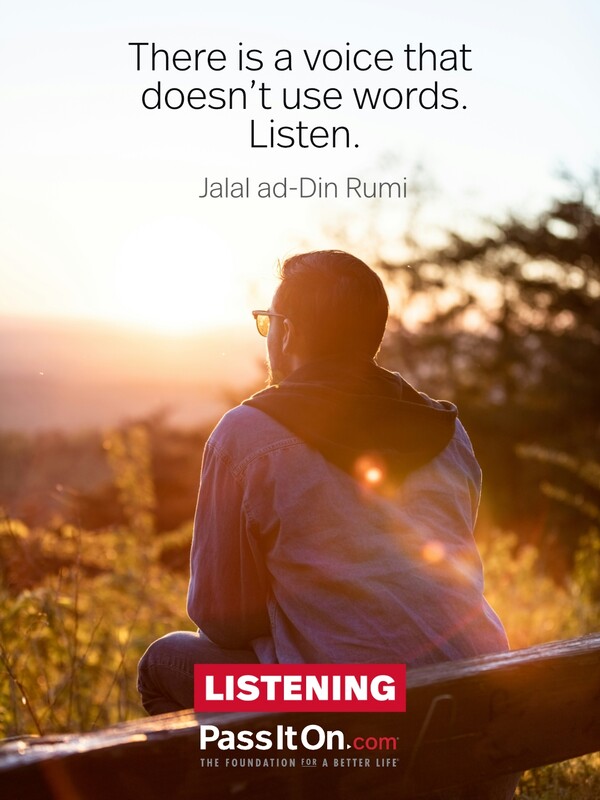 There is a voice that doesn’t use words. Listen. #<Author:0x00007f6b2f384ec8>