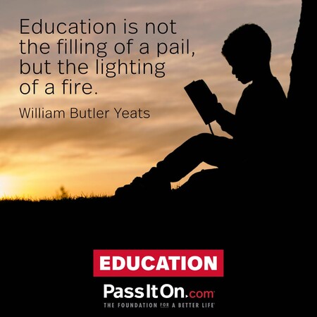 Education is not the filling of a pail, but the lighting of a fire. #<Author:0x00007fad6a130a00>