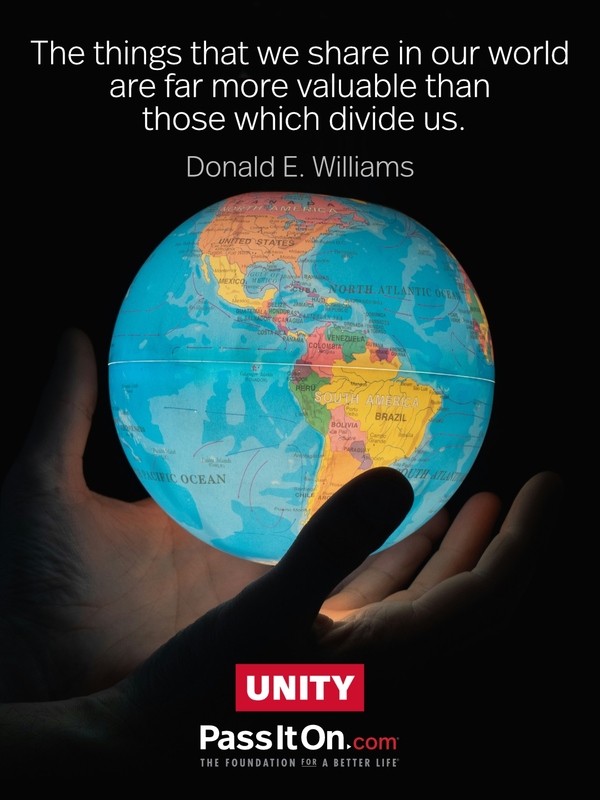 The things that we share in our world are far more valuable than those which divide us. #<Author:0x00007897e8a1a8d0>