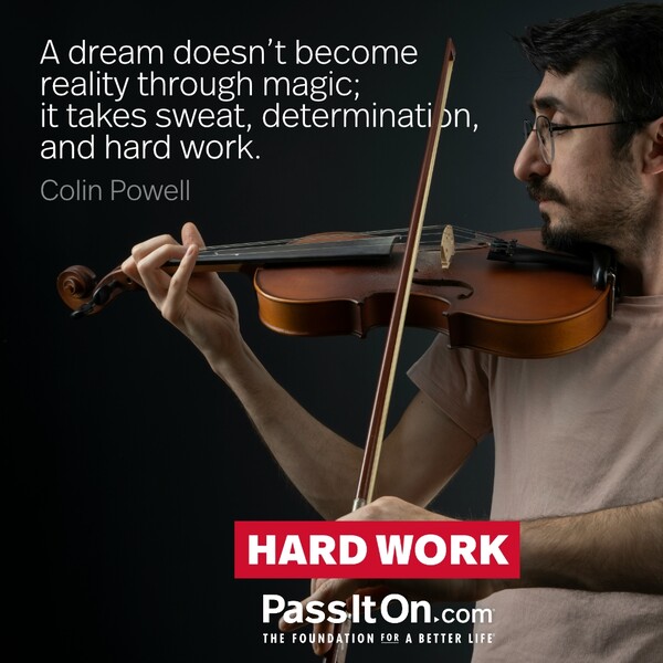 A dream doesn't become reality through magic; it takes sweat, determination, and hard work. #<Author:0x00007f6b2f402080>