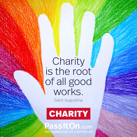 Charity is the root of all good works. #<Author:0x00007fad69b35510>