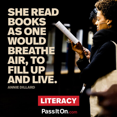 She read books as one would breathe air, to fill up and live. #<Author:0x00007fad6a163720>