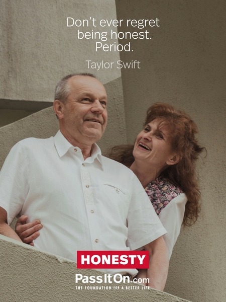 Don’t ever regret being honest. Period. #<Author:0x000071926eb86ba0>
