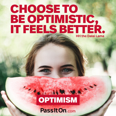 Choose to be optimistic, it feels better. #<Author:0x00007f6b2f447e50>