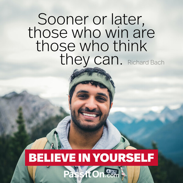 Sooner or later, those who win are those who think they can. #<Author:0x00007f6b2f2e3c08>