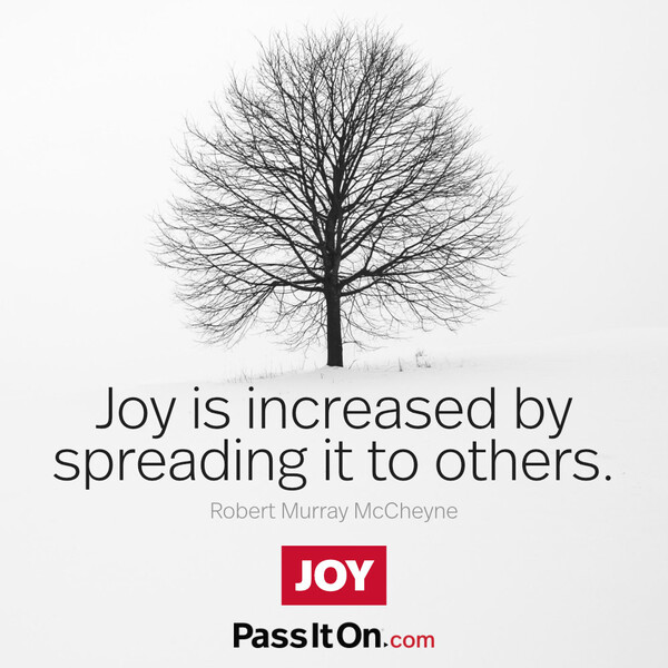 Joy is increased by spreading it to others. #<Author:0x00007f6b2f2eeb08>