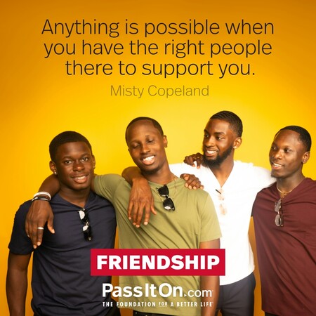 Anything is possible when you have the right people there to support you. #<Author:0x00007f6b2f32d498>