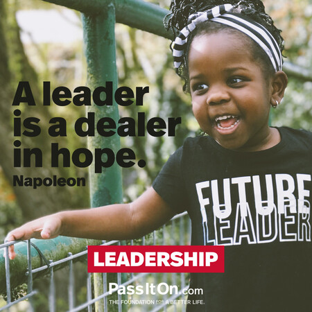A leader is a dealer in hope. #<Author:0x00007f6b2f44fb50>