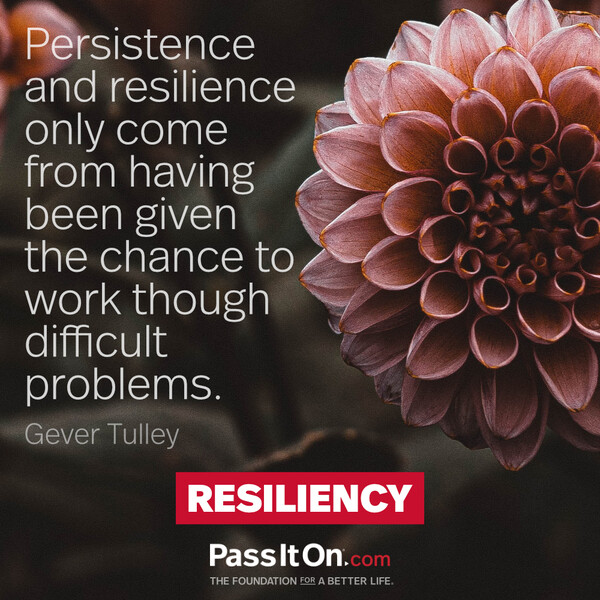 Persistence and resilience only come from having been given the chance to work though difficult problems. #<Author:0x00007f6b2f4352a0>
