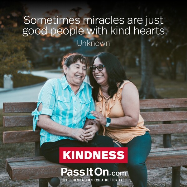 Sometimes miracles are just good people with kind hearts. #<Author:0x00007f6b2f386048>