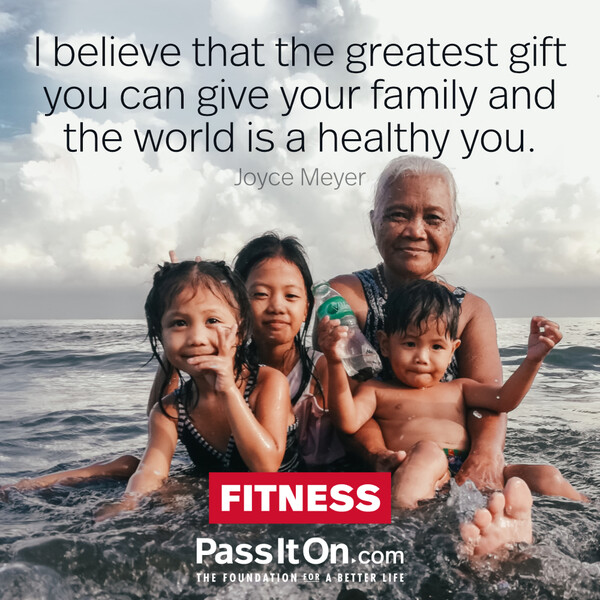 I believe that the greatest gift you can give your family and the world is a healthy you. #<Author:0x00007f6b2e4bca80>