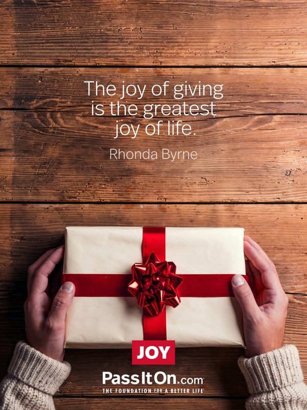 The joy of giving is the greatest joy of life. #<Author:0x00007f6b2e4b17c0>