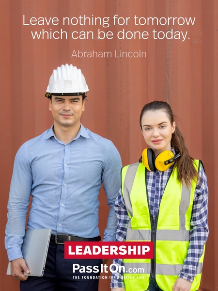 Leave nothing for tomorrow which can be done today. #<Author:0x00007f6b2f379118>