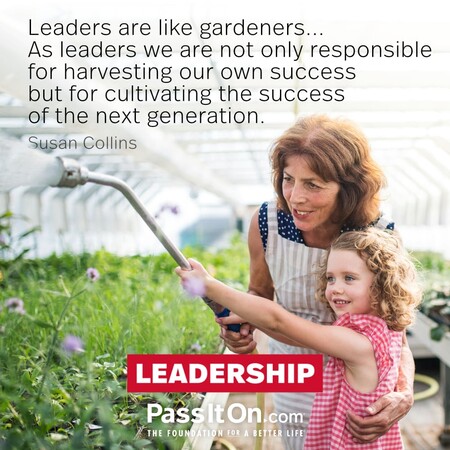 Leaders are like gardeners... As leaders we are not only responsible for harvesting our own success but for cultivating the success of the next generation. #<Author:0x00007f9990cd5b50>