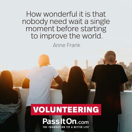 How wonderful it is that nobody need wait a single moment before starting to improve the world. #<Author:0x00007fad6b00ba48>