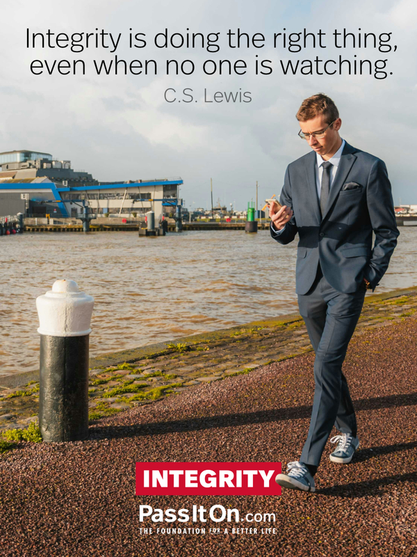 Integrity is doing the right thing, even when no one is watching. #<Author:0x00007f6b2fd55a10>