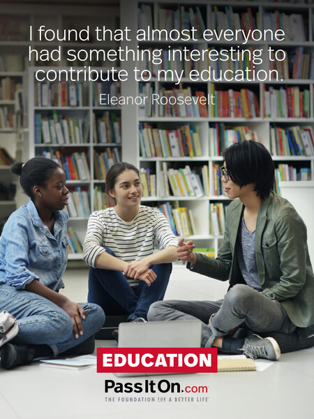 I found that almost everyone had something interesting to contribute to my education. #<Author:0x00007fad6a18e380>